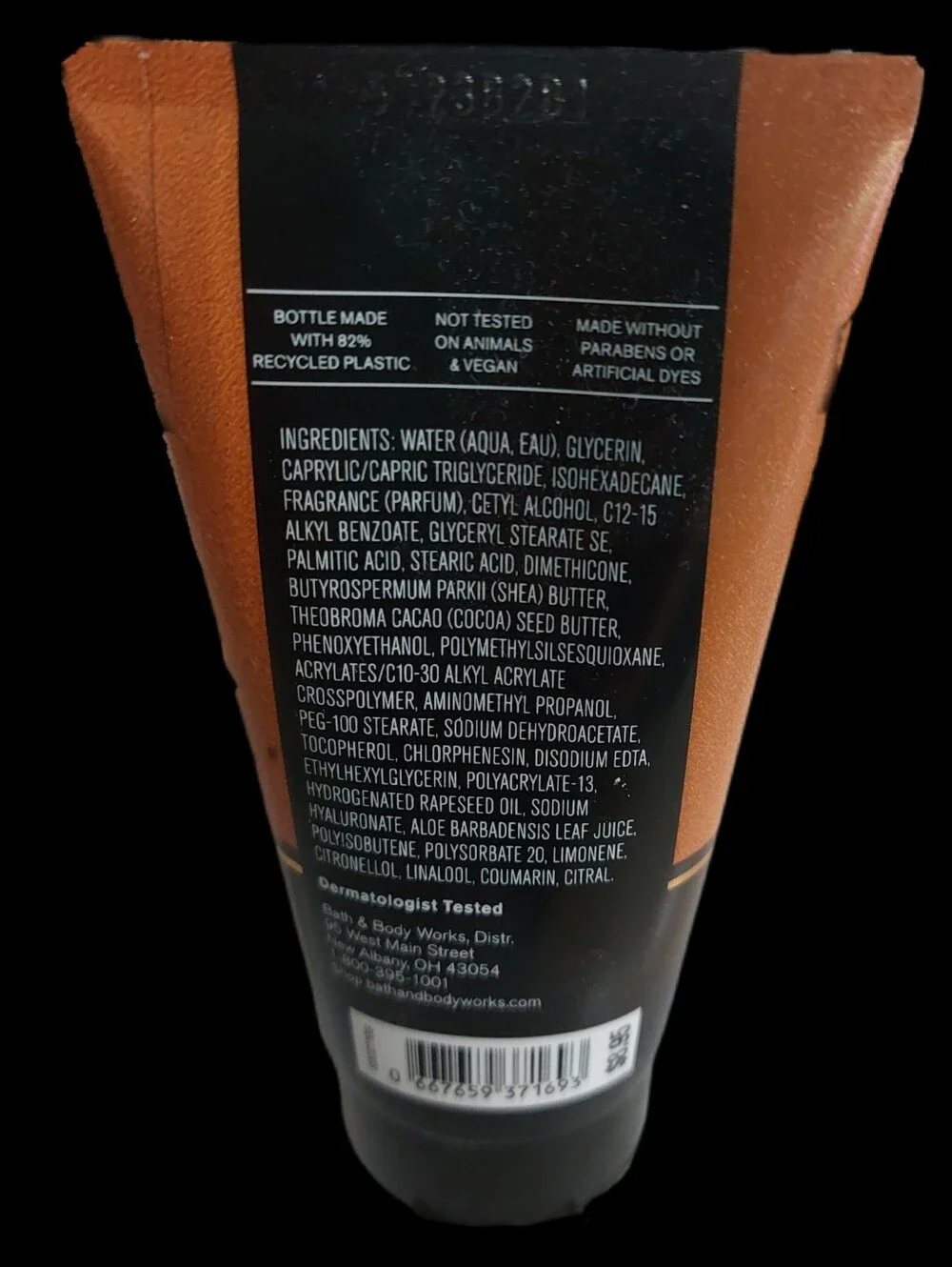 Bath & Body Works Mahogany Teakwood Body Cream - Orange & Black